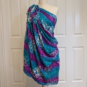 Hawaii Women's Swim Summer Beach Shawl Sarong Coverup Sea Turtle One Size